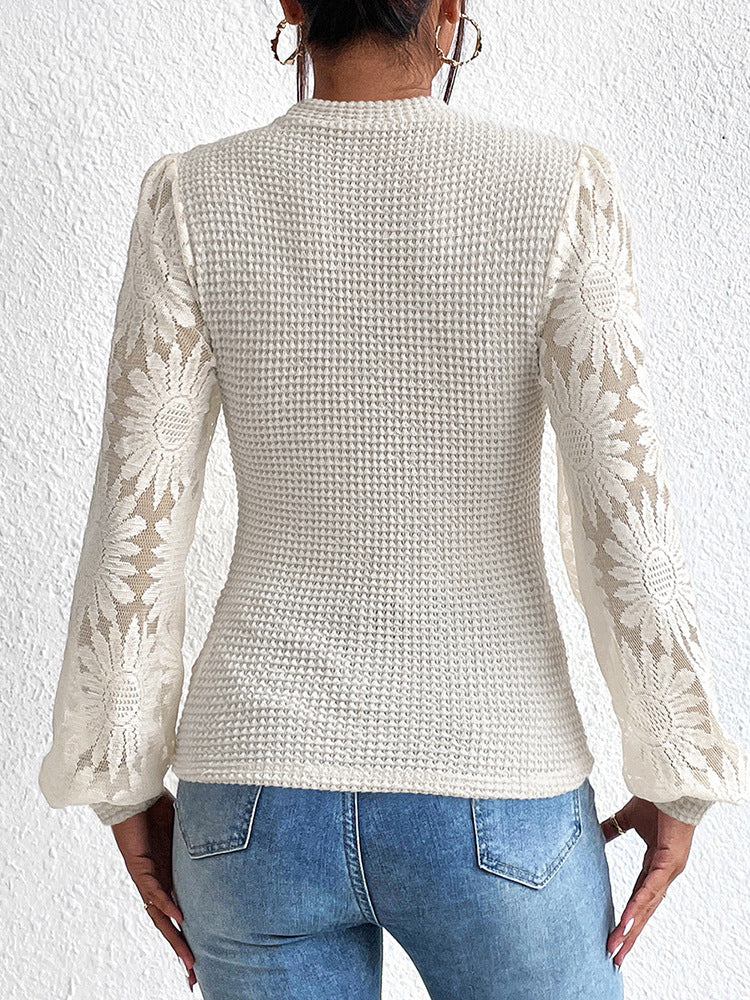 Women's Pullover Sweater Lace Stitching