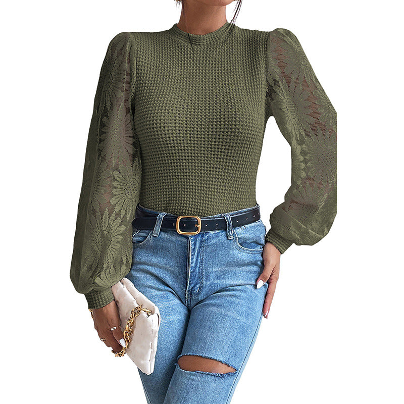 Women's Pullover Sweater Lace Stitching