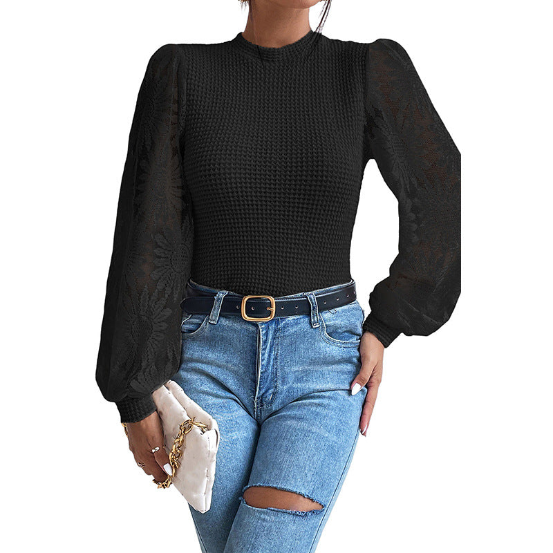 Women's Pullover Sweater Lace Stitching