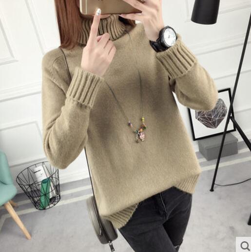 Korean Style Long Sleeve All-matching Thickened Jumper Women